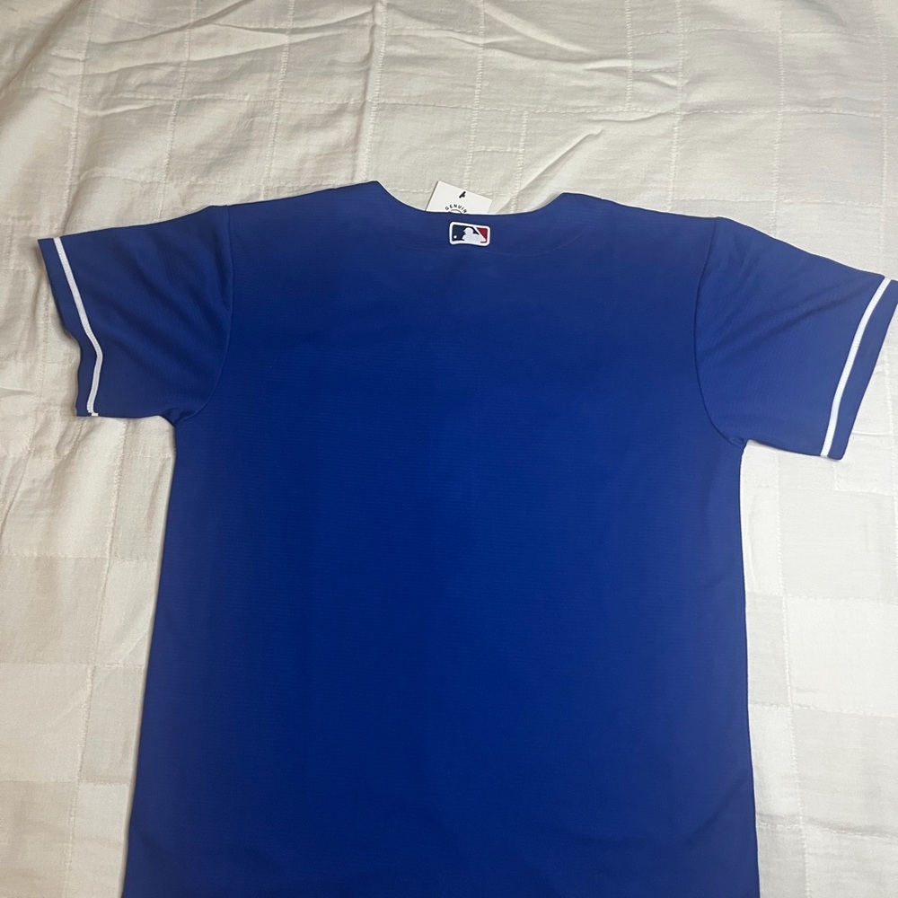 Nike Dodgers Blue Button-Up Baseball Jersey - Picture 2 of 2